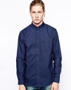 Weekday Shirt Bad Times Oxford Button Down - Navy