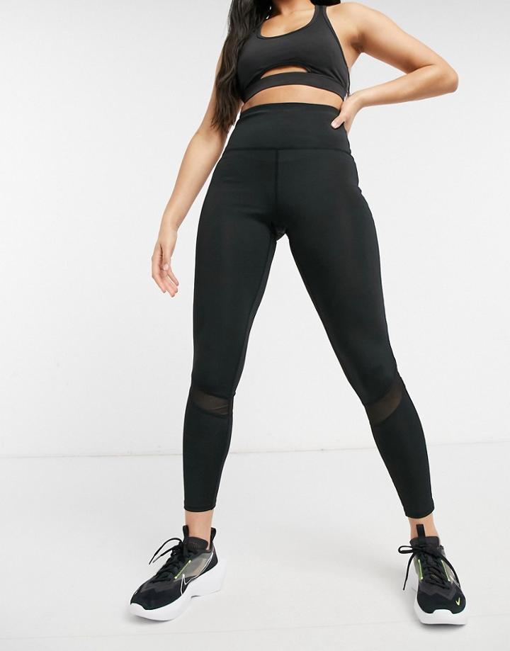 South Beach Mesh Insert Leggings In Black