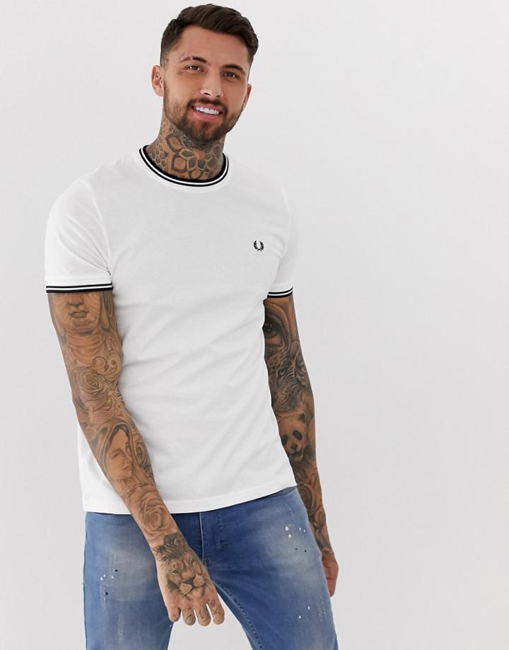 Fred Perry Twin Tipped T-shirt In White