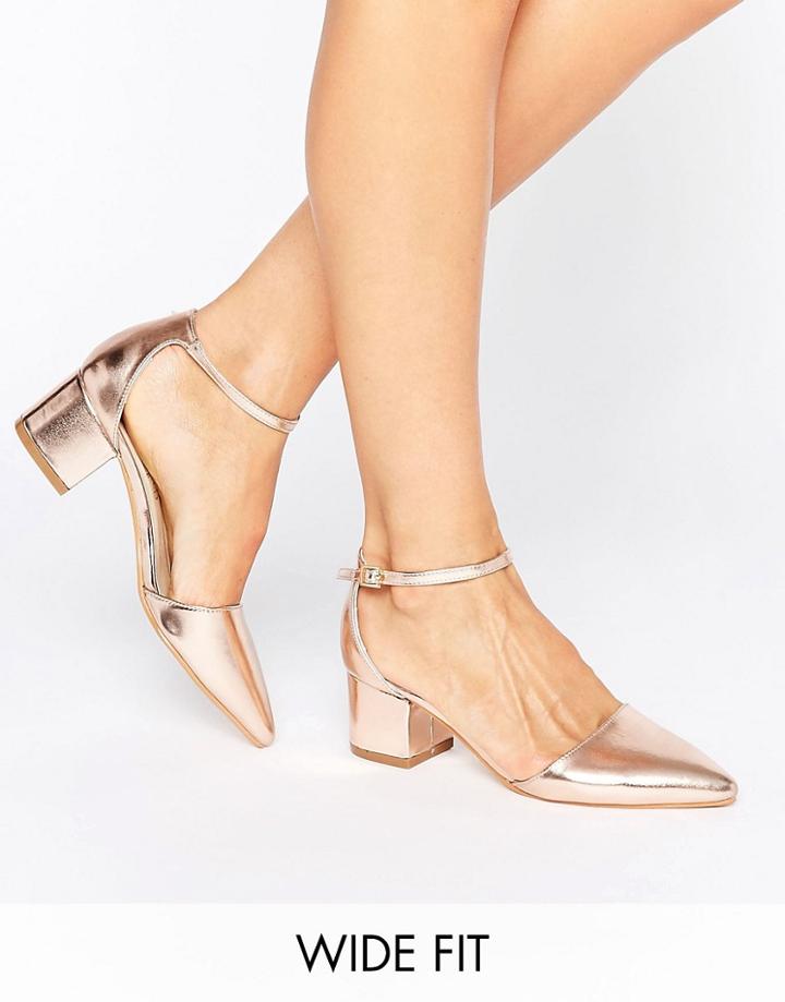 Truffle Wide Fit Heel Shoe - Copper