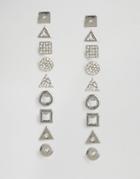New Look 9 Pack Sparkle Stud Earrings - White