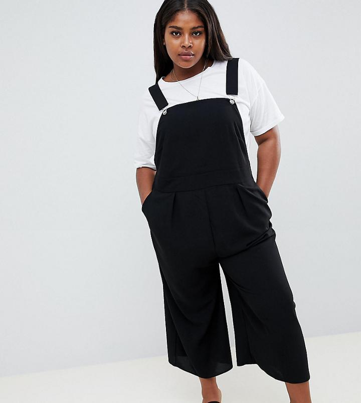 Asos Design Curve Overall With Pocket Detail - Black