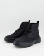 Schuh Ben Lace Up Boots In Black