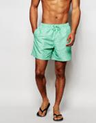 Boardies Printed Swim Shorts In Mid Length - Green