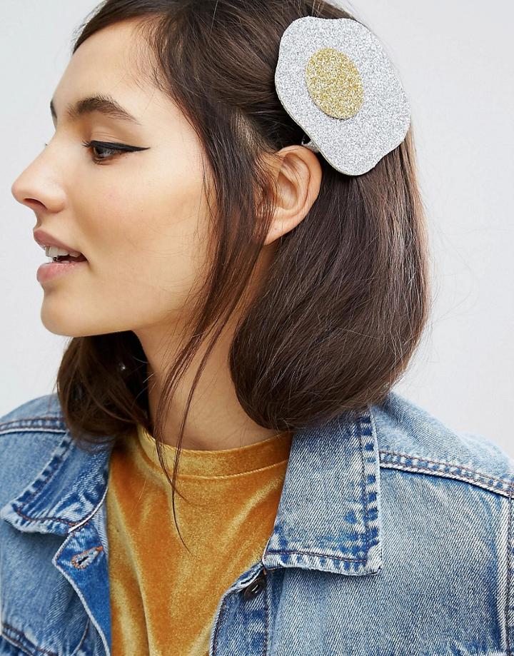 Limited Edition Glitter Egg Hair Clip - Multi