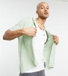 Asos Design Relaxed Fit Viscose Shirt With Low Camp Collar In Pistachio Green