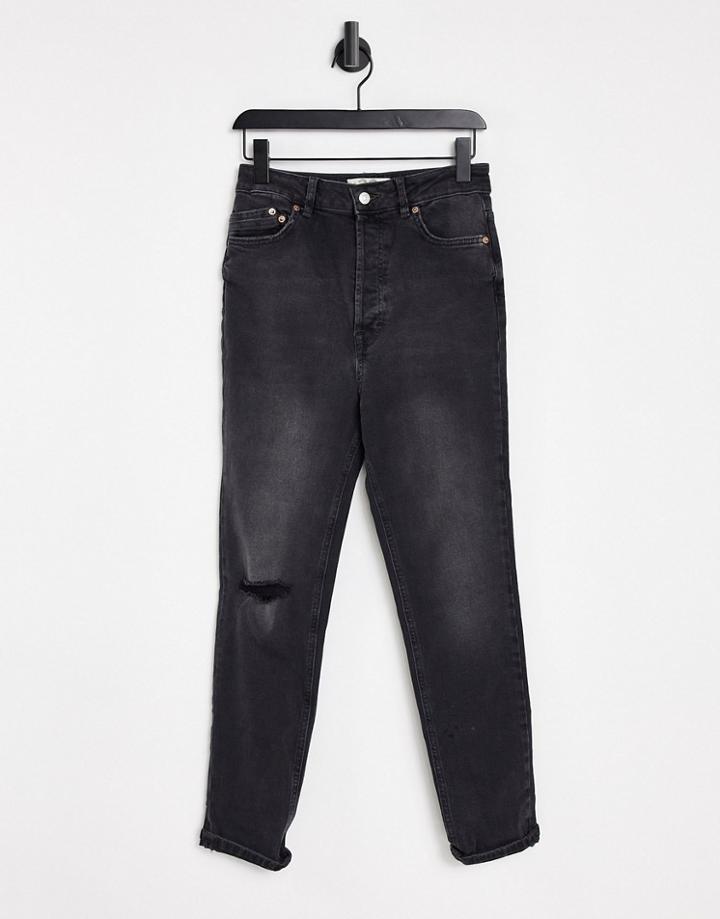 We The Free By Free People Zuri Mom Jeans In Washed Black