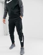 Nike Training Therma Sweatpants In Black With Placement Swoosh Print