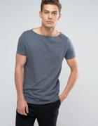 Asos T-shirt With Boat Neck - Blue