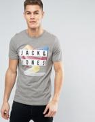 Jack & Jones Mono Logo Print T-shirt - Gray