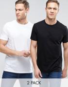 Asos T-shirt With Crew Neck 2 Pack Save - Multi