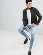 Process Black Cotton Harrington Jacket - Green