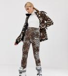 Asos 4505 Tall Ski Mix And Match Pants In Super Slim Fit In Leopard Print - Multi