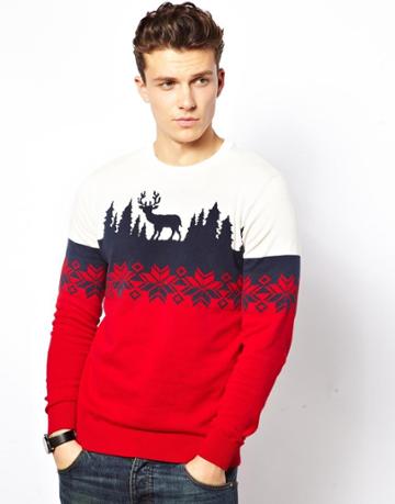 Jack & Jones Sweater With Stag Scene