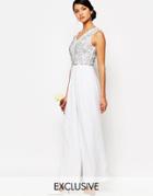 Maya Embellished Wide Leg Jumpsuit - Bright White