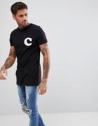 Asos Muscle T-shirt With C Print - Black