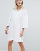Weekday Pique Polo Dress In White - White