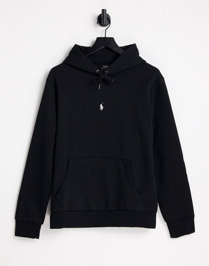 Polo Ralph Lauren Icon Central Logo Hoodie In Black