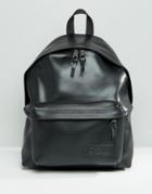 Eastpak Leather Perforated Pocket Backpack - Black