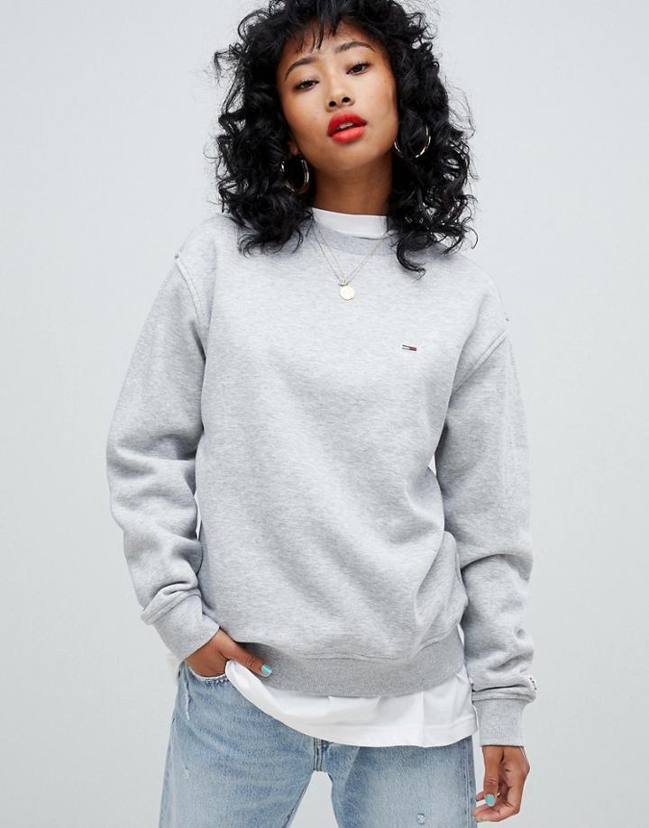 Tommy Jeans Classics Crew Neck Sweatshirt - Gray