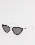 Quay Flex Womens Cat Eye Sunglasses In White