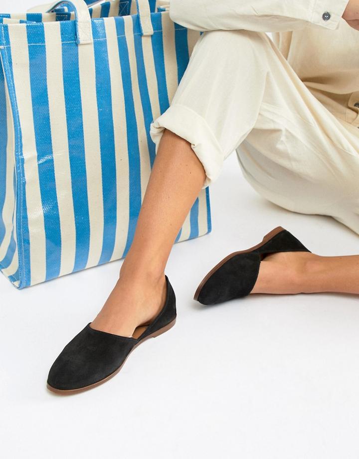 Depp Suede Flat Shoes - Black