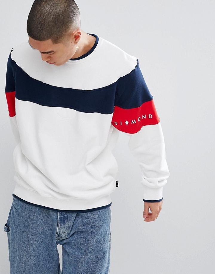 Diamond Supply Fordham Sweat In White - White