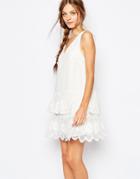 Greylin Brodie Crochet Trim Dress - White