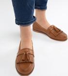 Park Lane Leather Flat Loafers - Tan