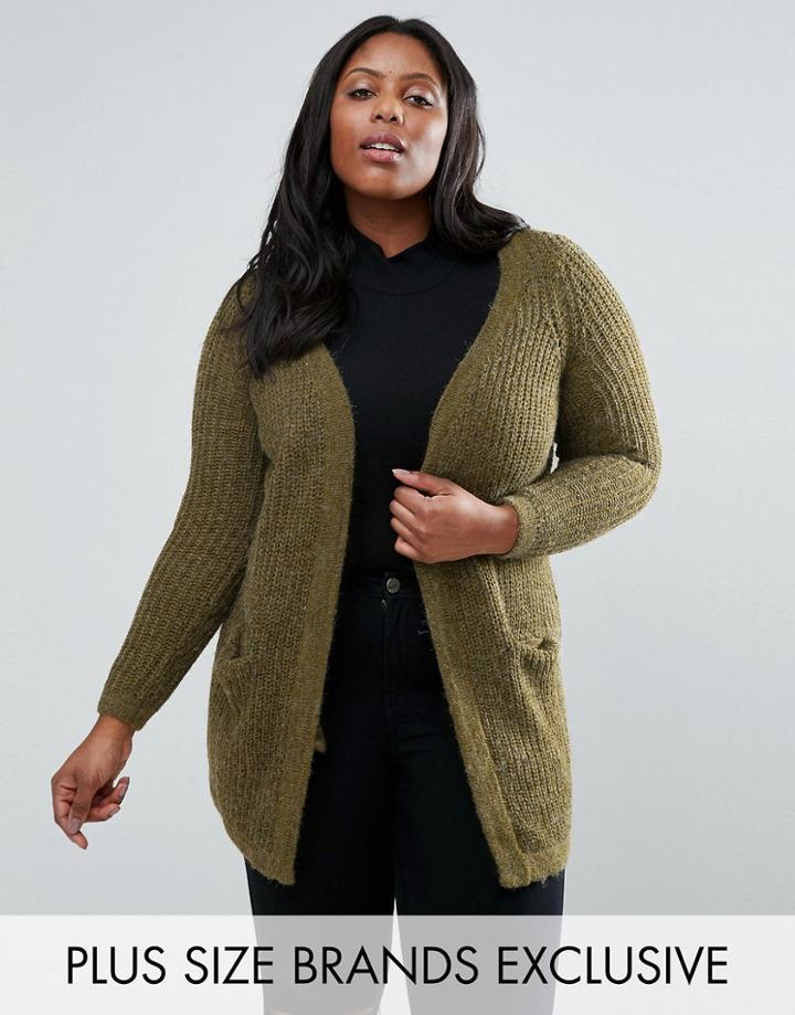 Junarose Knitted Cardigan - Green