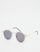 Spitfire Round Gold Metal Sunglasses - Gold