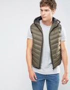 Brave Soul Padded Layering Gillet Jacket - Green