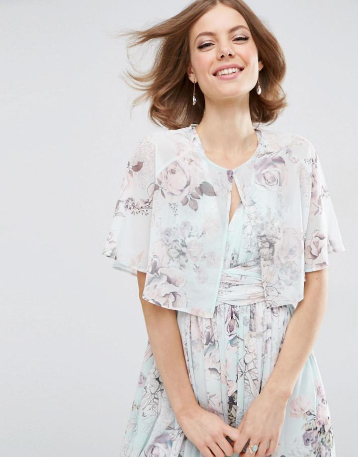 Asos Wedding Soft Rose Cape - Blue
