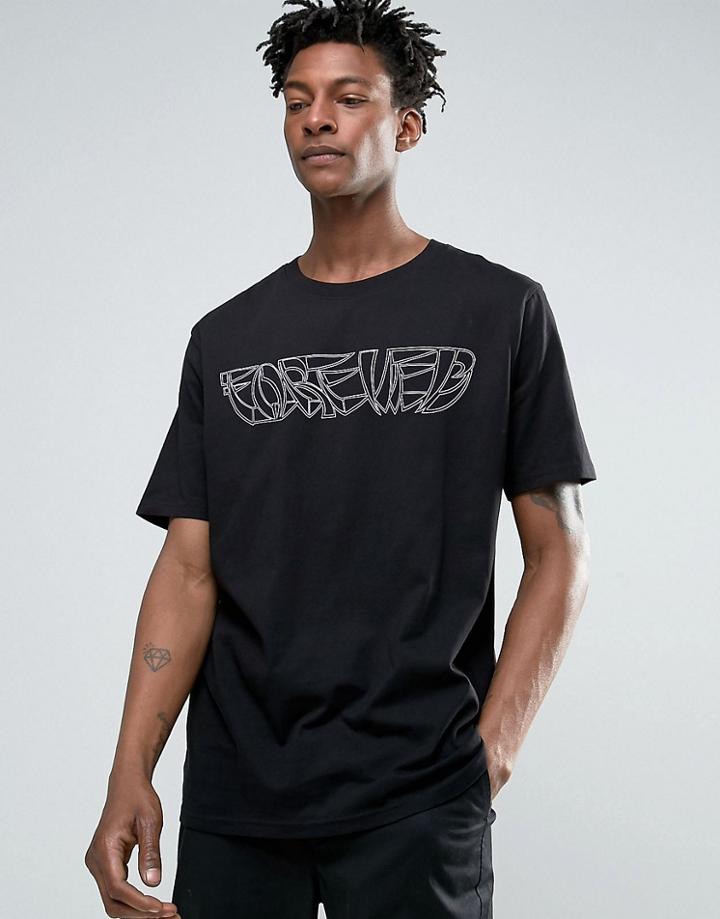 Weekday Frank Forever Print T-shirt - Black