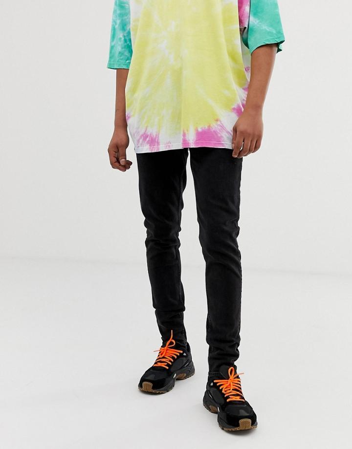 Weekday Cone Slim Tapered Jeans In Tuned Black - Black