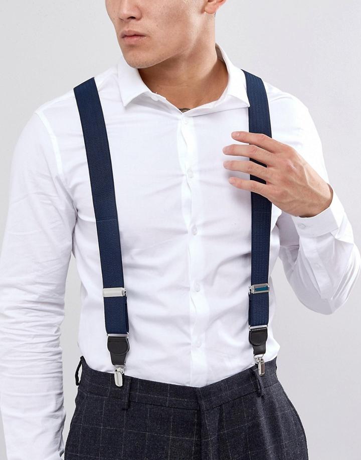 Ben Sherman Suspenders In Navy - Blue