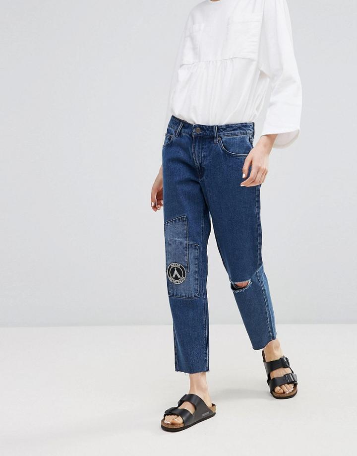 Waven Akire True Boyfriend Ripped Jeans - Navy
