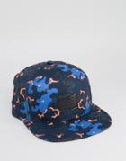 Asos Snapback Cap In Bright Camo Print - Multi