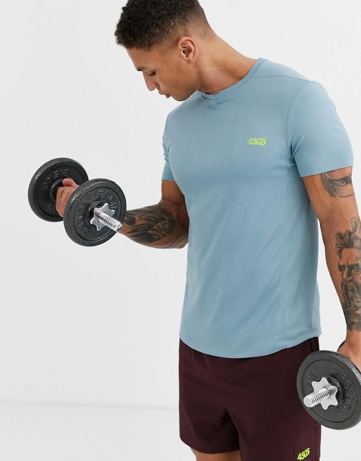 Asos 4505 Icon Training T-shirt With Quick Dry In Blue