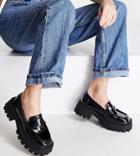 Asos Design Wide Fit Mulled Chunky Loafer In Black