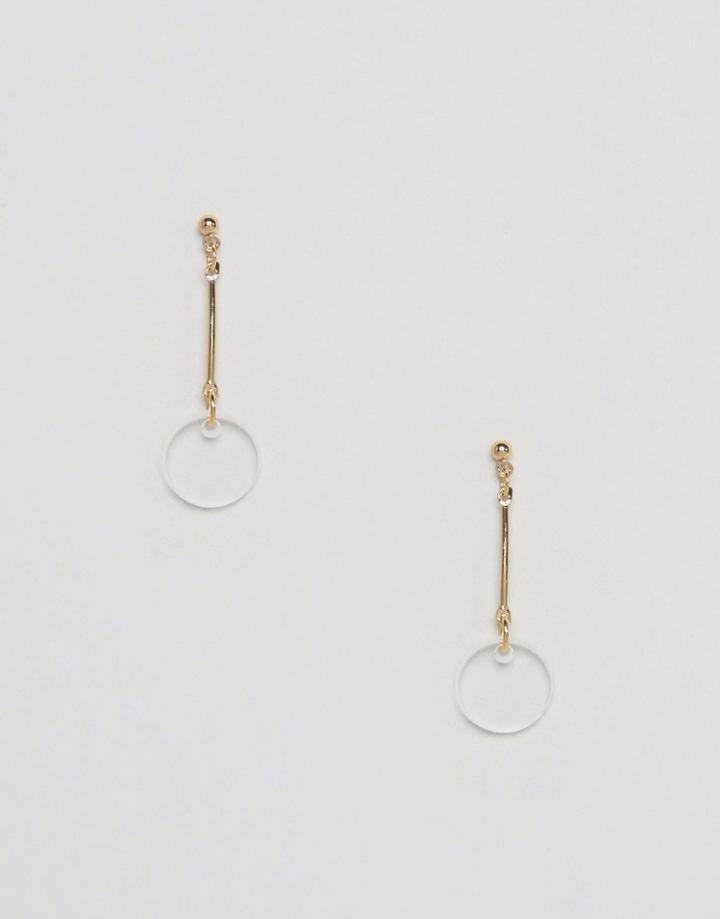 Asos Mini Resin Drop Earrings - Gold