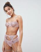 Asos Alexa Applique Suspender - Pink