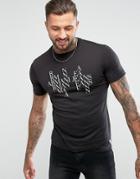 Armani Jeans Crew Neck Large Text T-shirt Black - Black