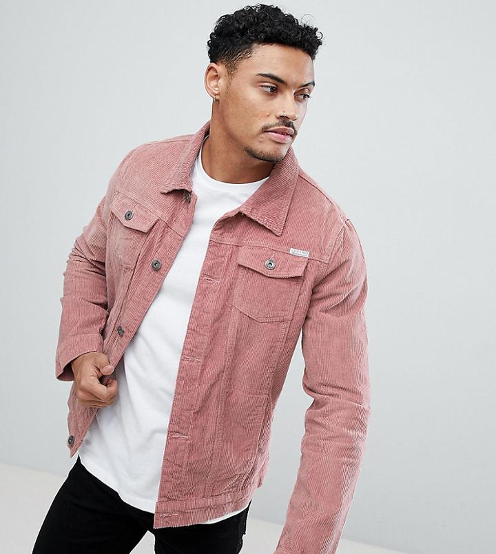 Liquor N Poker Cord Trucker Jacket - Pink