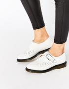 Dr Martens Rousden Pointed Toe Monk Strap Flat Shoes - White