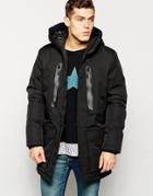Jack & Jones Parka With Thinsulate And Bonded Seams - Black