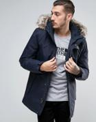 The North Face Zaneck Insulated Parka In Navy - Navy