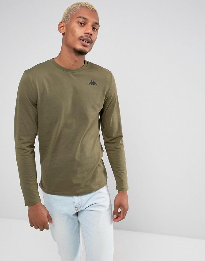 Kappa Small Logo Long Sleeve T-shirt - Green