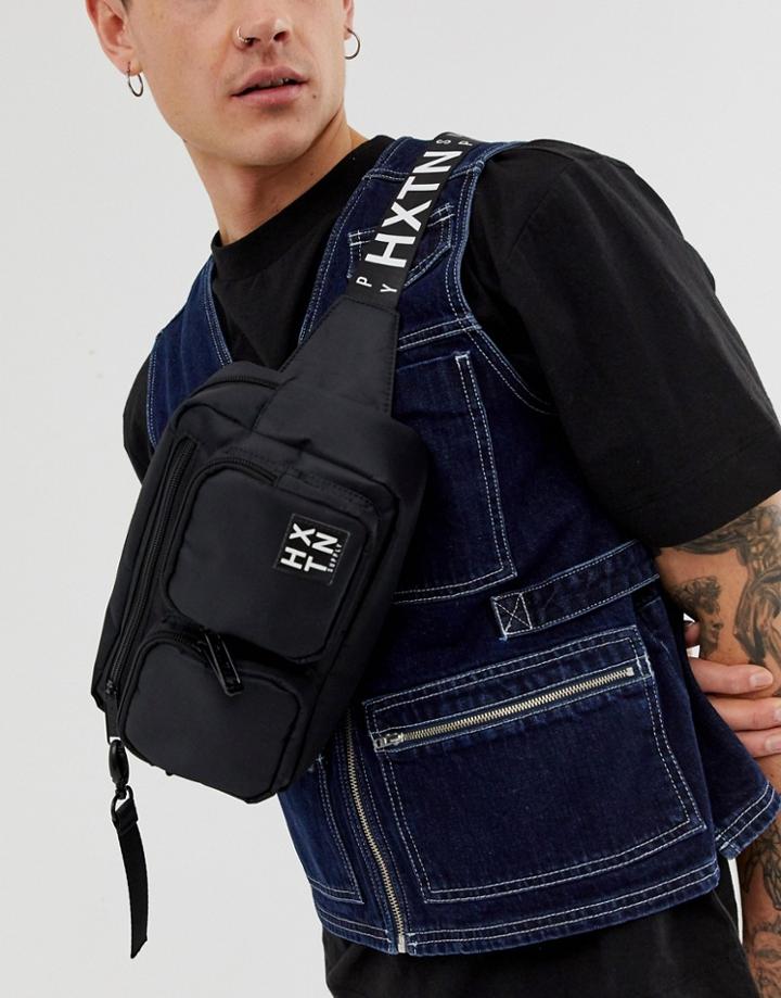 Hxtn Supply Utility Explorer Crossbody Bag In Black - Black