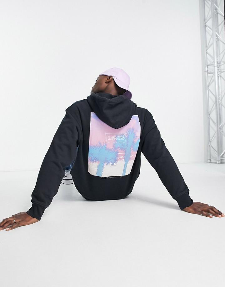 Levi's Hoodie With Backprint In Black
